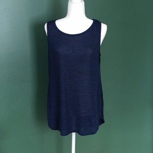 Navy knit tank top